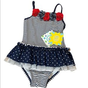5 for 25$🔥 Little Me ❤️🤍💙24Months Swimsuit NWT